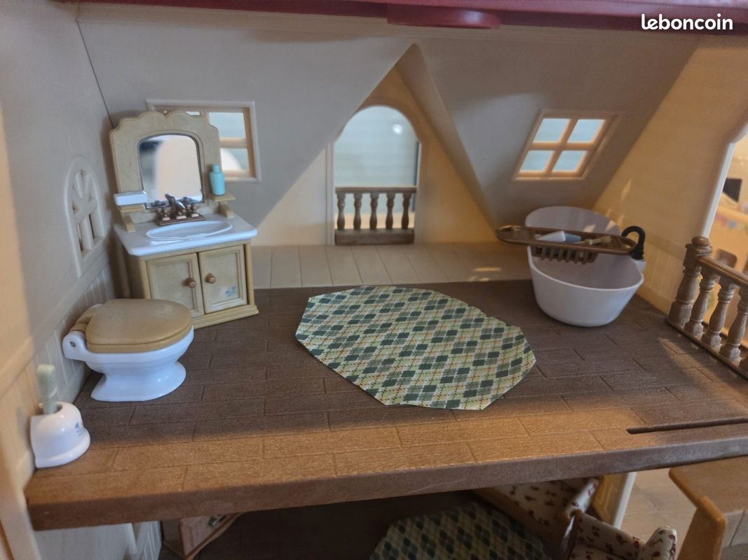 Maison aux 3 histoires et cosy cottage sylvanian + meubles (image 6)