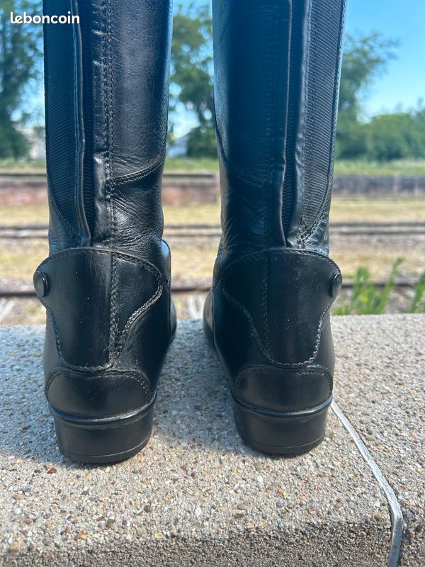 Boots noires T.34 d'occasion : Enfant Mixte | Equitation - 26/06/2023