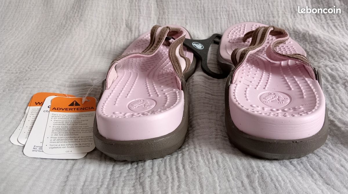 Tongs Crocs roses marrons P 33 - anges78 - 24 euros (image 5)