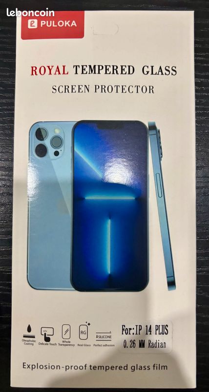 Lot accessoires iPhone 13 Pro Max & 14 Plus – Verres trempés + coque (image 6)