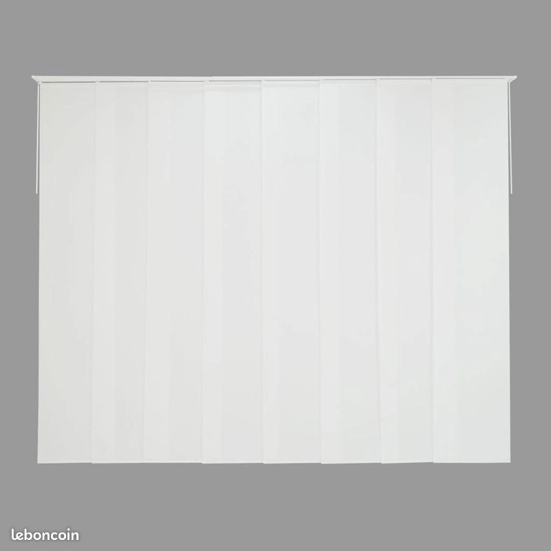 Rail extensible pour panneaux japonais 230 à 365 cm (aluminium, blanc) très bon état (image 1)