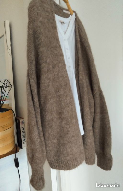 Gilet veste chandail coupe oversized déstructurée loose maille