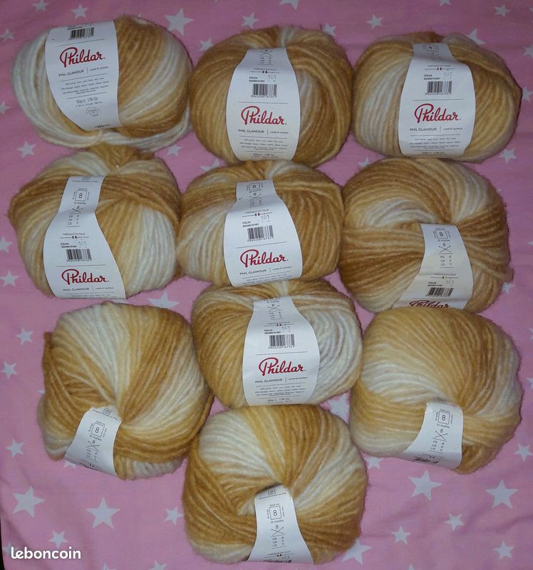 10 Pelotes De Laine PHIL DOUCE CHAMOIS - Douces Et Neuves, Idéales Pour Vos Créations Tricot