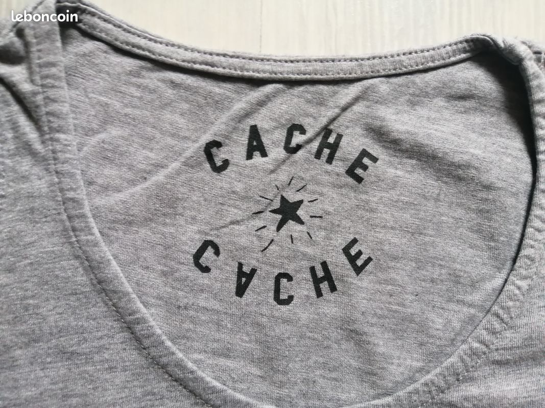 Crop top gris, taille 36 (del27) (image 3)