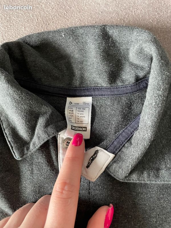 T-shirt gris d’équitation (image 3)