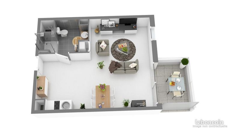 Appartement 1 pièce 34 m²