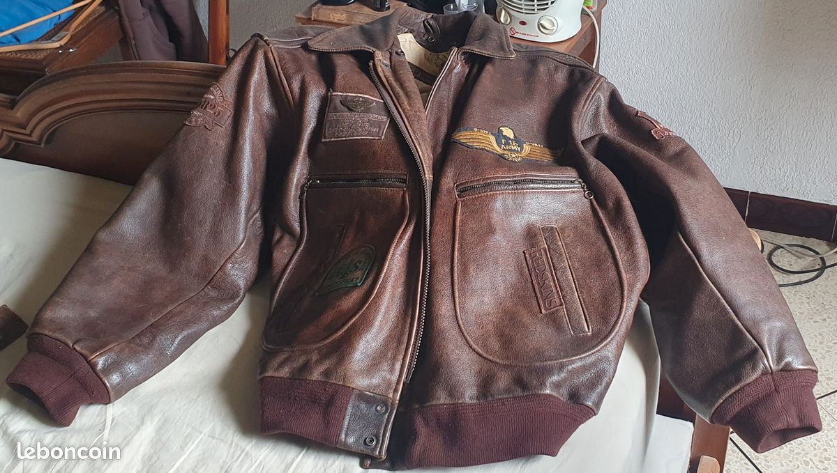 Veste Cuir Redskins Vintage Blouson Redskins Aviateur Blouson Cuir