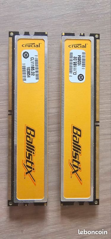 Mémoire Crucial Ballistix DDR2 2x1Go (image 1)
