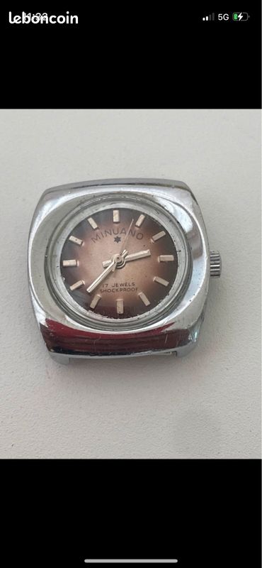 Montre ancienne Minuano 17 jewels mécanique (image 1)