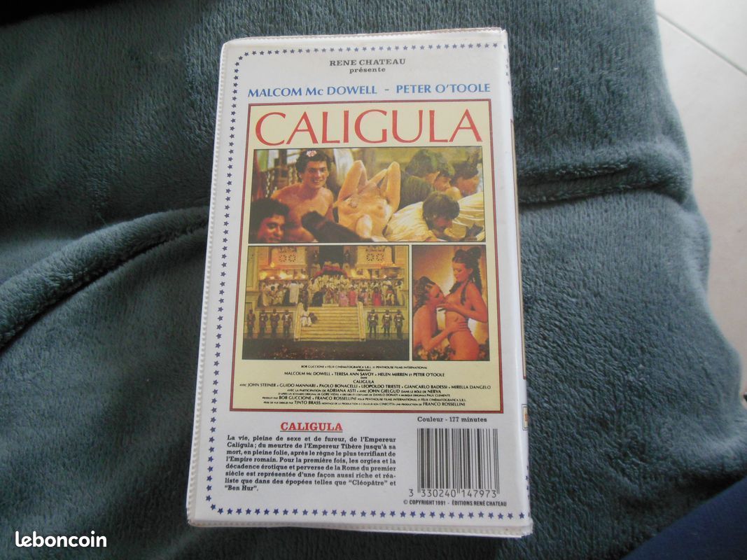 VHS-CALIGULA -RARE-version-integrale-RENE CHATEAU-MALCOM MC DOWELL-PETER O TOOLE (image 2)