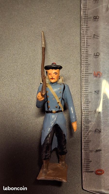 Soldats De Plomb WW2 – Fusiliers Marins (6 Soldats + 1 Officier) Repeints
