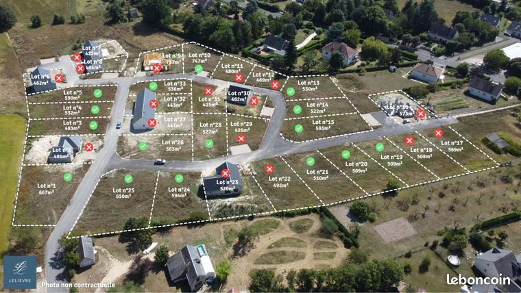 Terrain 593 m² Sainte Maure De Touraine
