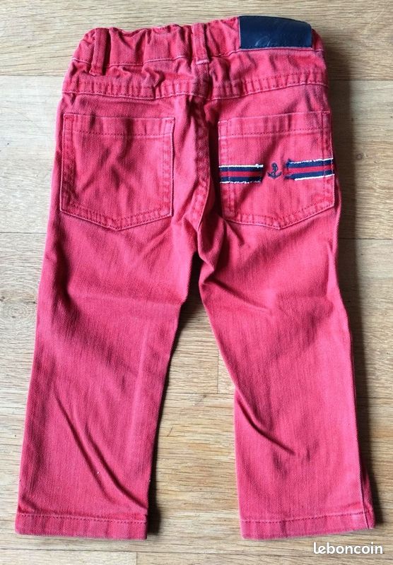 Jeans rouge Jacadi 18 mois (image 2)