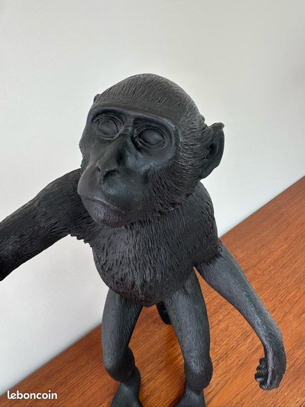 Affenlampe / Singe Lampe Avec E27 Monture - Déco En Résine Synthétique