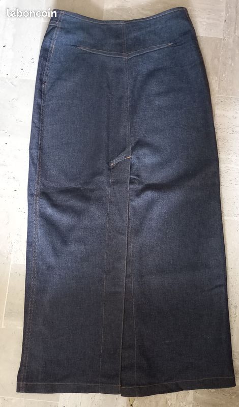 JUPE jean denim gris/noir (image 3)