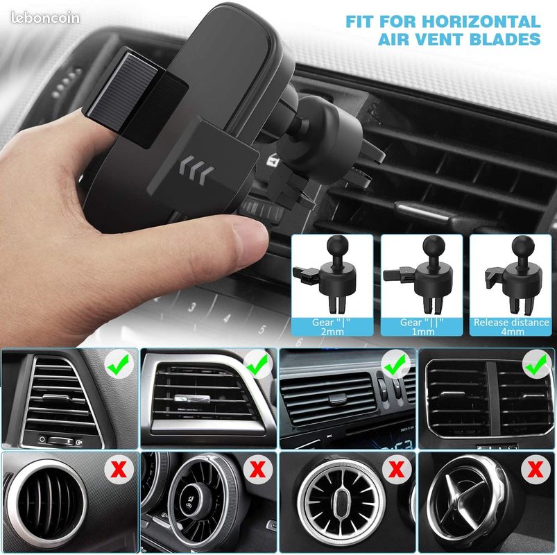 Chargeur Qi sans fil de téléphone Neuf, support voiture (image 2)