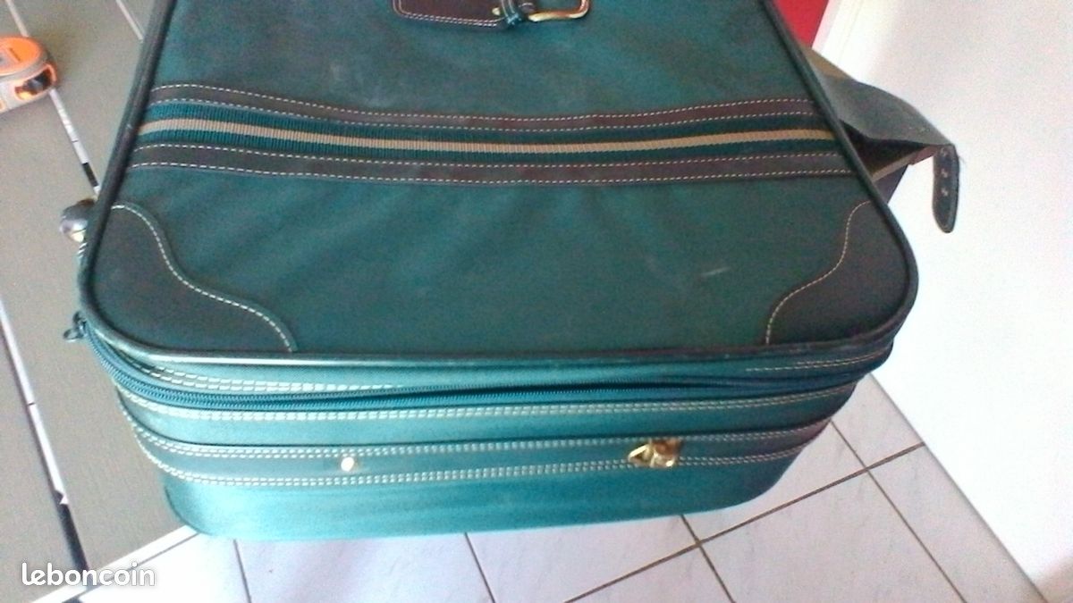 2 valises vertes en toile goldenman (image 11)