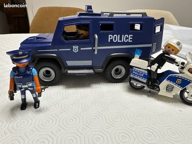 Pièce Détachée Playmobil - Poignée Latérale Pour Fourgon Police (réf. 5187 / 5974) - Occasion Propre