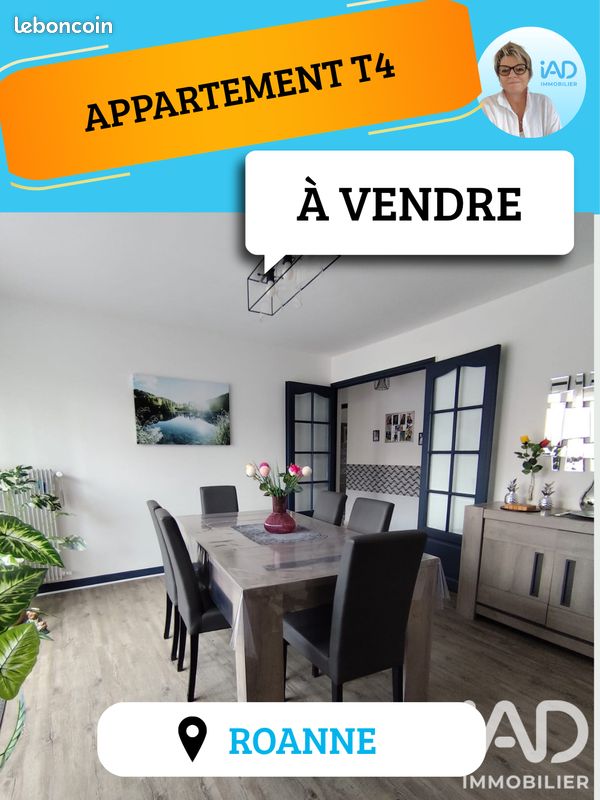 Appartement 5 pièces 74 m² · à Roanne · 74 m² · 121 900 €
