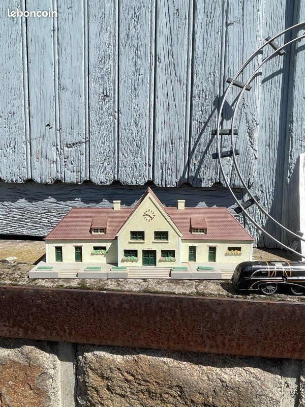 Ancien Train JEP Mécanique + 2 Wagons + Rail - Jouet Années 50 - Occasion