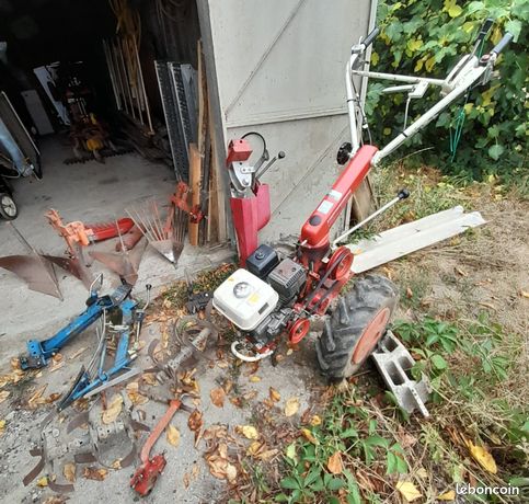 Cultivateur à Roue 4 En 1 - 40 Cm, Avec Sarcloir, Butoir, Griffe, Soc Charrue