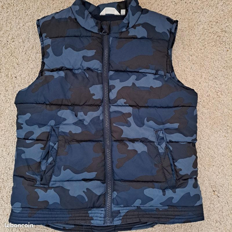 Doudoune sans manche camouflage bleu foncé neuve (image 4)