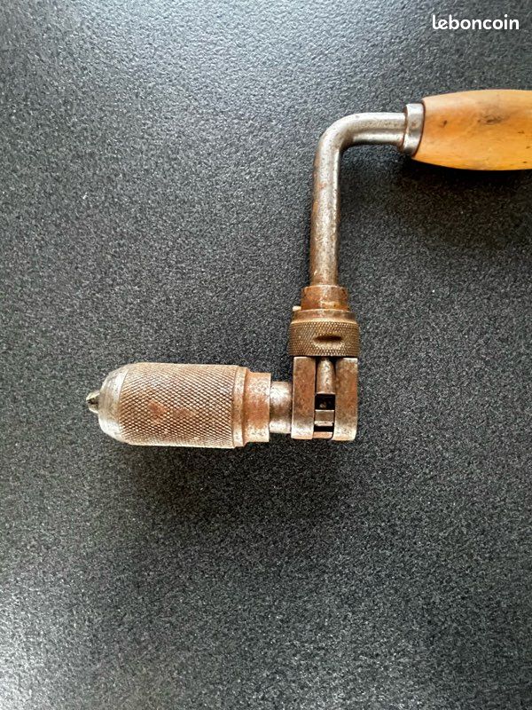 Ancien vilebrequin chignole manuelle 2 VITESSES PEUGEOT outil menuisier ébéniste - Collection