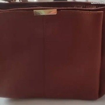 Sac Bandoulière Femme Nathalie Andersen, Simili Cuir Marron Clair, 23x21 Cm, Neuf Sans étiquette