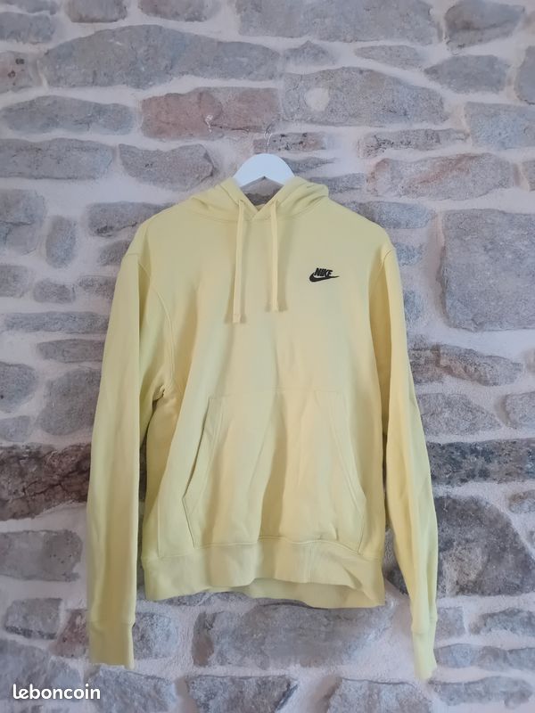 Sweat à capuche nike jaune femme taille S très bon état - Main Image