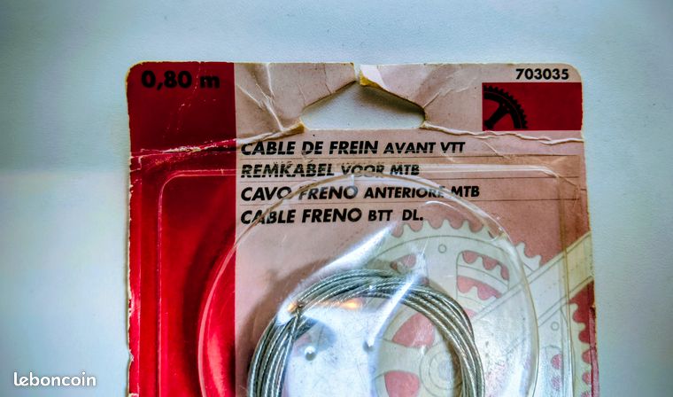 Câble Acier Frein Vélo Vintage 1.25 M ELTRA - Ancien Stock Neuf