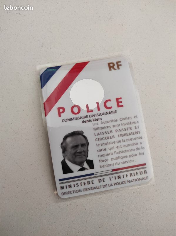 Carte de police nationale du commissaire divisionnaire klein - Collection