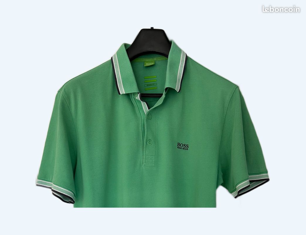 Polo Hugo Boss Homme Vert Polo Hugo Boss Modern Fit XXL Vert Pomme