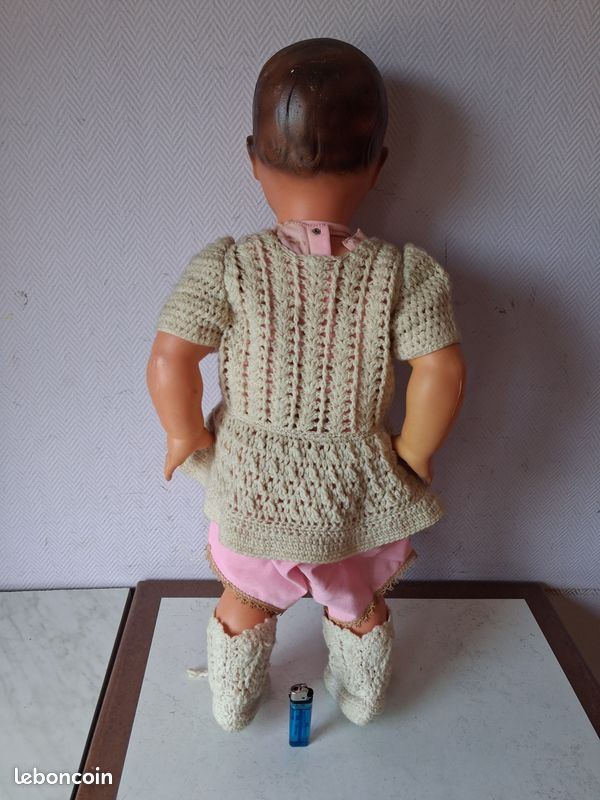 Ancien Bébé Baigneur Venus En Celluloïd - 46 Cm, Yeux Dormeurs, Tissu Rembourré, France