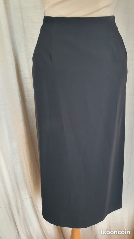 Jupe Mi-longue Coupe Droite Noir Pieces Femme - 2504738-noir00