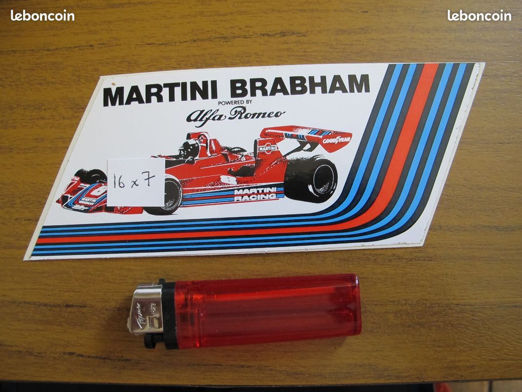 Autocollant Martini Brabham Alfa Roméo , prix livré en suivi , LIRE (image 1)