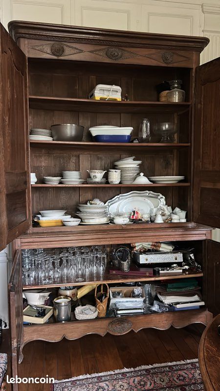 Buffet deux corps en bois (image 2)