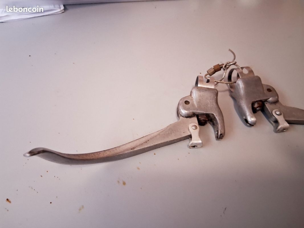 Jeu De Freins MAFAC LS Pour Vélo De Route - Levier Et étrier, Traction Latérale, Couleur Argent - Neuf Ancien Stock
