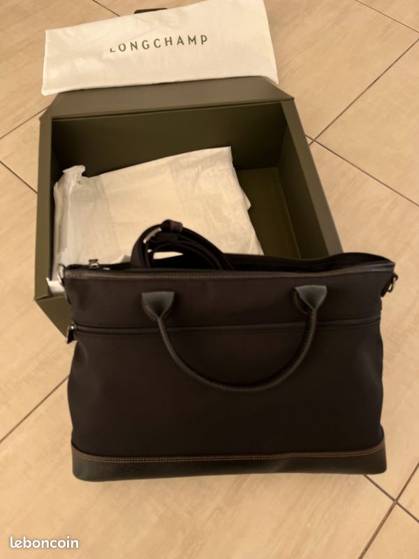 Vends porte-documents Longchamp S Boxford noir homme