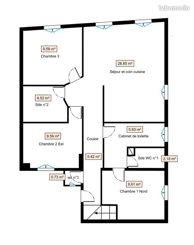 Appartement 4 pièces 83 m² · à Cannes · 83 m² · 459 000 €