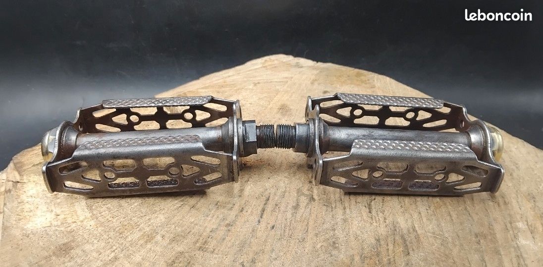 Pédales Acier Ancien Vélo Course 1930 old bike Steel Pedals