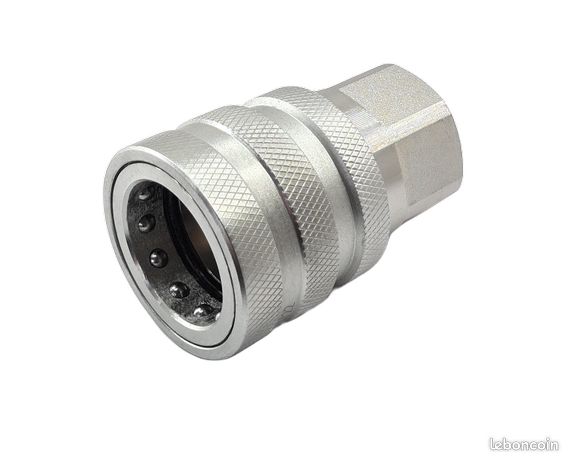 PATIKIL Coupleur hydraulique à connexion rapide, 1 lot en acier au carbone G1/2 femelle 4 cm OD tuyau raccord adaptateur pour la construction et l'agriculture, argent