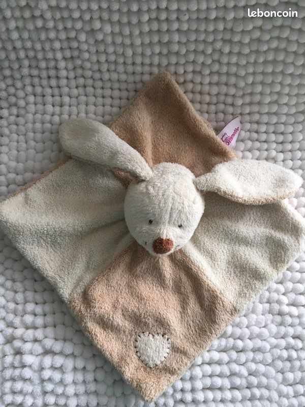 Doudou carré lapin tout doux, doudous Little Dutch