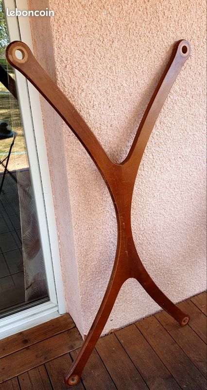 Bureau merisier dessus cuir (image 7)