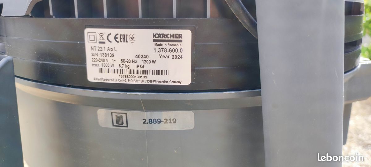 Aspirateur eau et poussières KARCHER - NT 22/1 L neuf (image 5)
