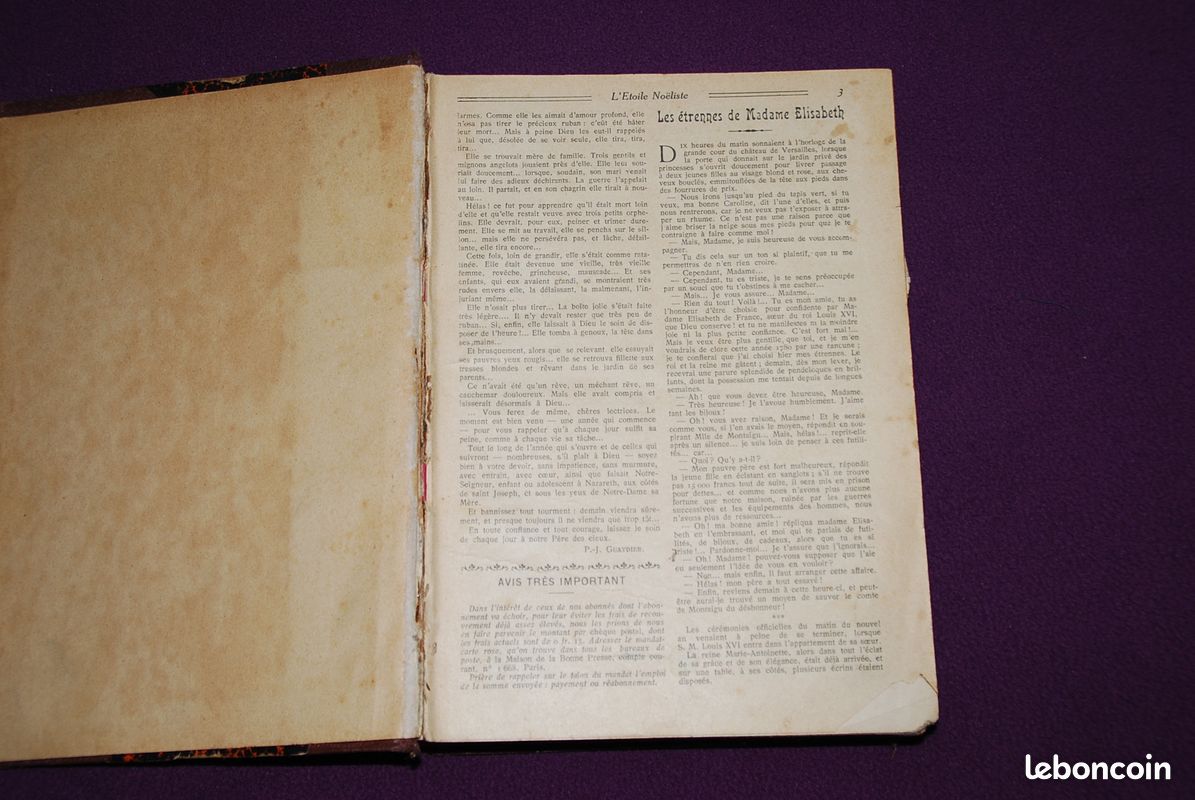 L'ETOILE NOELISTE - Bayard - Reliure janvier juin année 1923 : N° 452 - 477 (image 5)