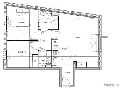 Appartement 3 pièces 58 m² · à Nantes · 58 m² · 810 €