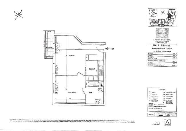 Appartement a louer houilles - 2 pièce(s) - 42 m2 - Surfyn