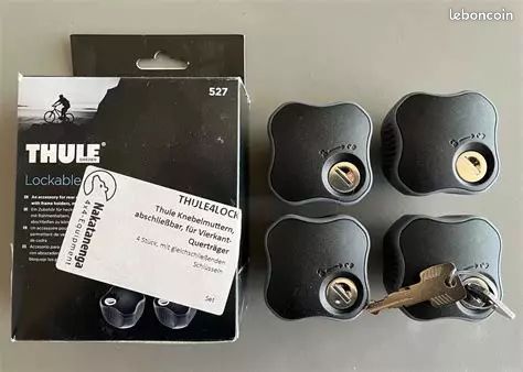 Lot De 4 Cylindres Antivols Argentés - Kit Sécurité Compatible Thule Pour Barres De Toit, Coffres Et Porte-Vélos