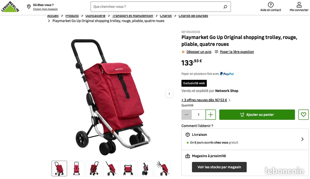Chariot de course / trolley pliable (image 1)