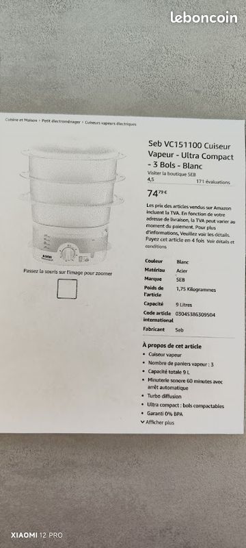 Cuiseur vapeur (image 3)